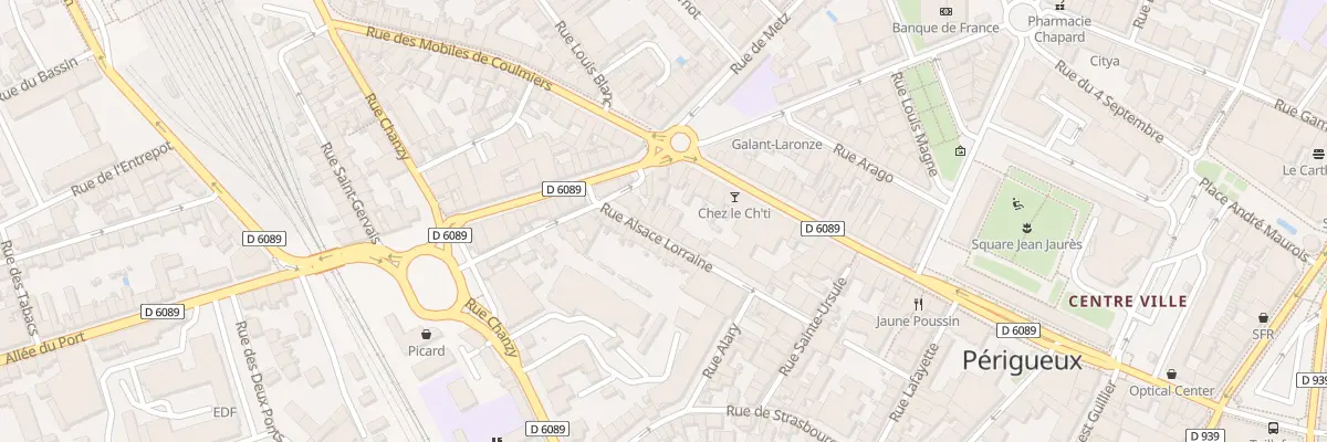 Plan du 34 Rue Alsace Lorraine à Périgueux