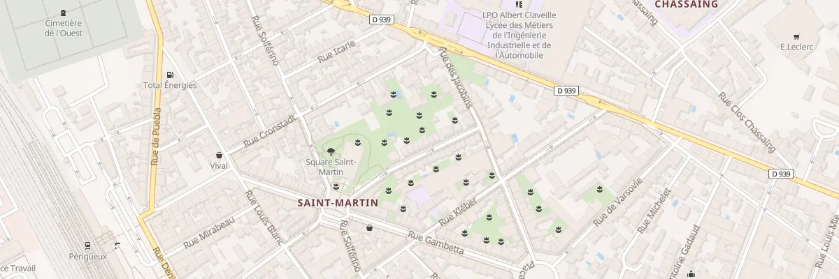 Plan du 9 Rue Leon Dessales à Périgueux