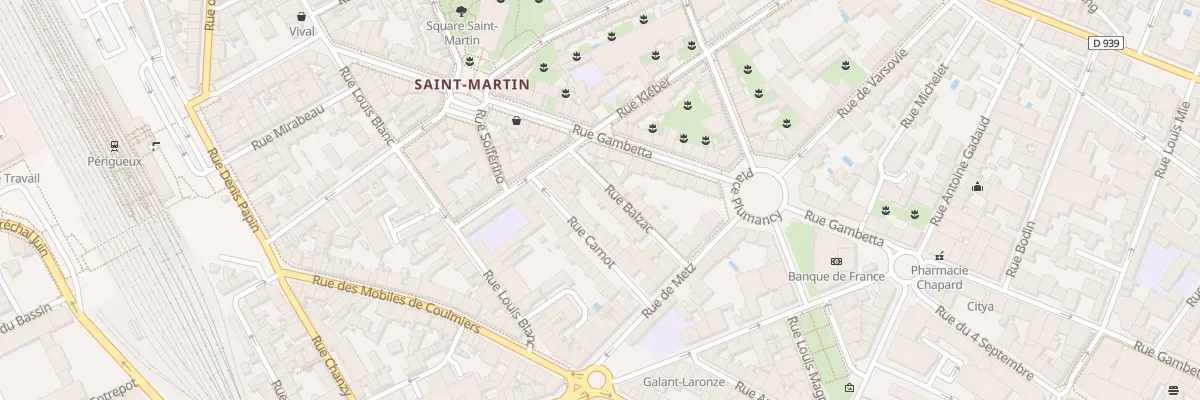 Plan du 11 Rue Balzac à Périgueux