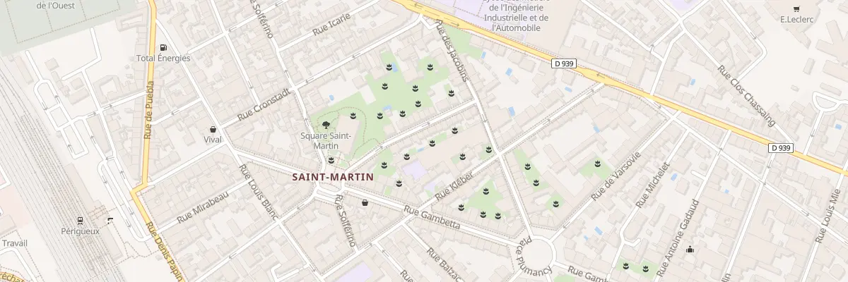 Plan du 22 Rue Leon Dessales à Périgueux