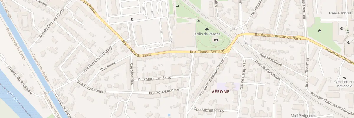 Plan du 23 Rue Claude Bernard à Périgueux