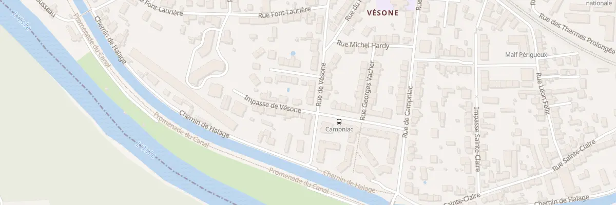 Plan du 11 Rue de Vesone à Périgueux