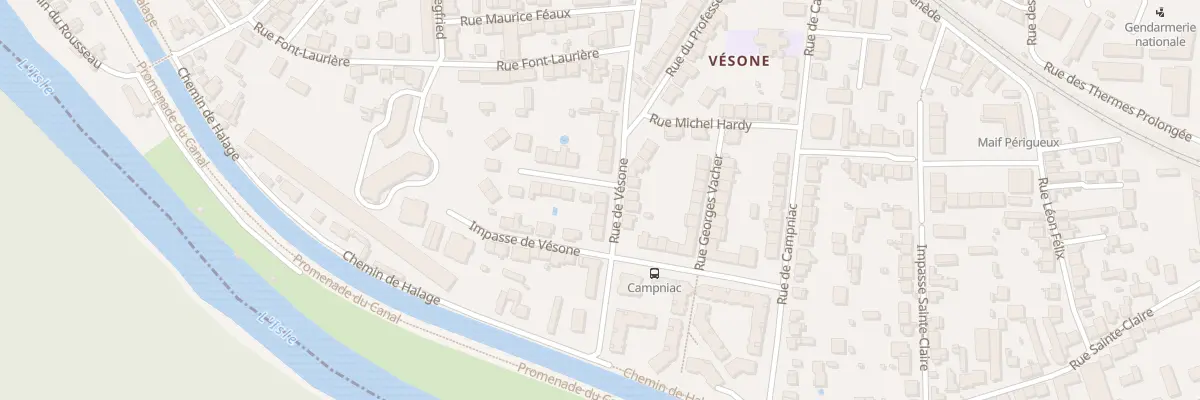Plan du 17 Rue de Vesone à Périgueux