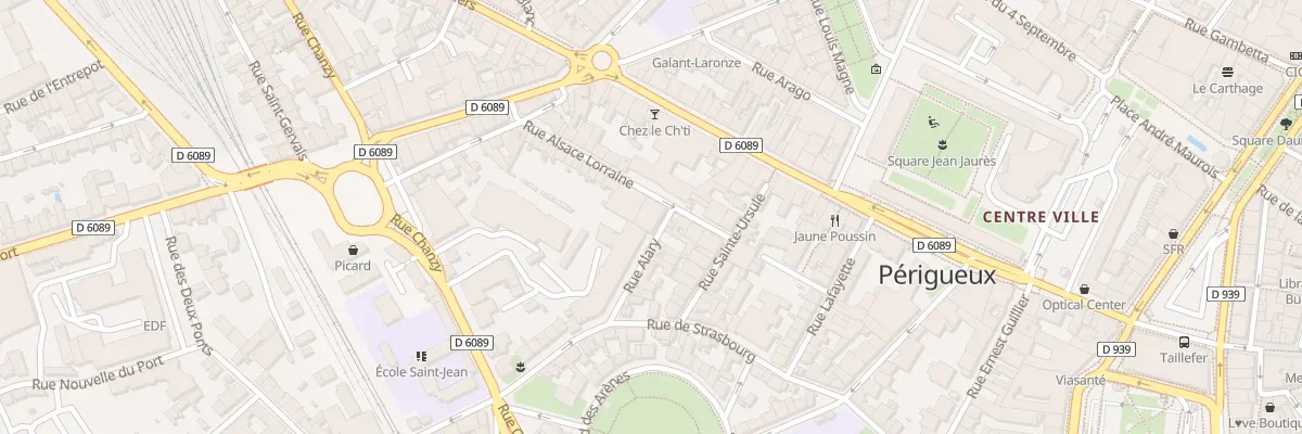 Plan du 9 Rue Alsace Lorraine à Périgueux
