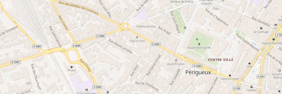 Plan du 18 Rue Alsace Lorraine à Périgueux
