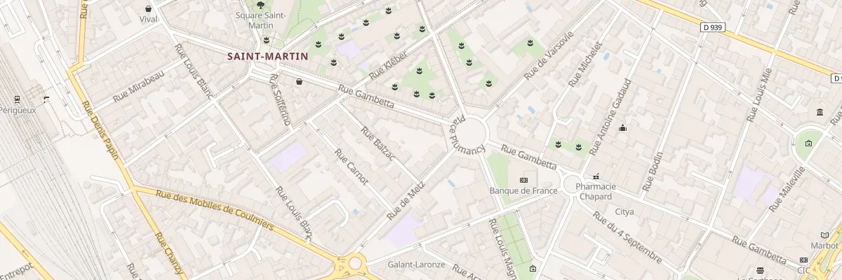 Plan du 37 Rue Gambetta à Périgueux
