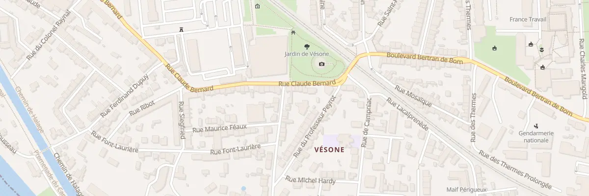 Plan du 11 Rue Claude Bernard à Périgueux