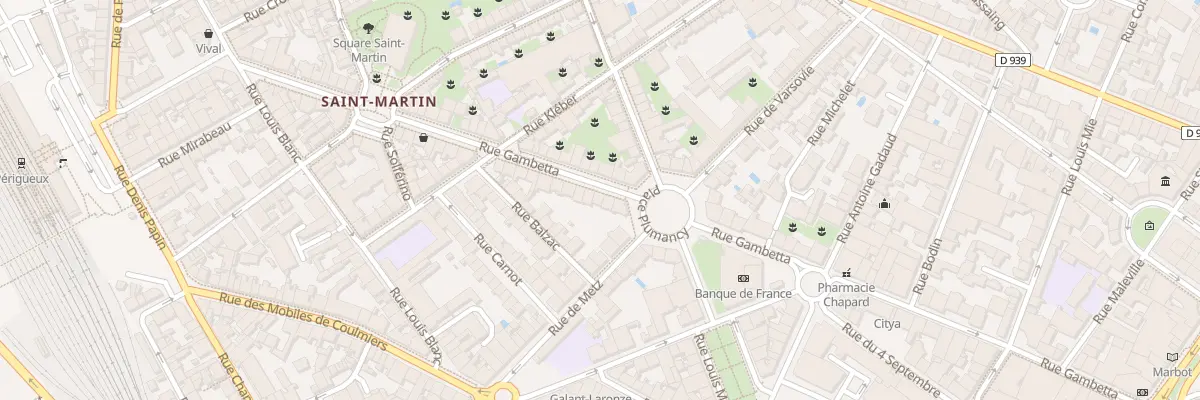 Plan du 39 Rue Gambetta à Périgueux