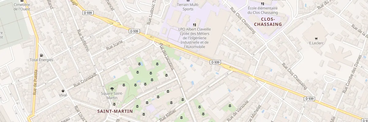 Plan du 77 Rue Victor Hugo à Périgueux