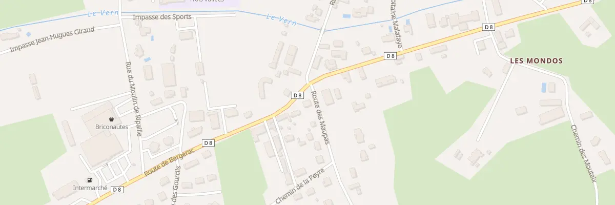 Plan du 1 Rte de Bergerac à Vergt