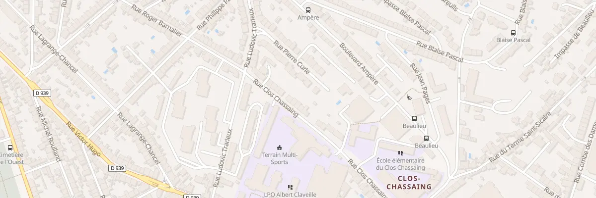 Plan du 56 Rue Clos Chassaing à Périgueux
