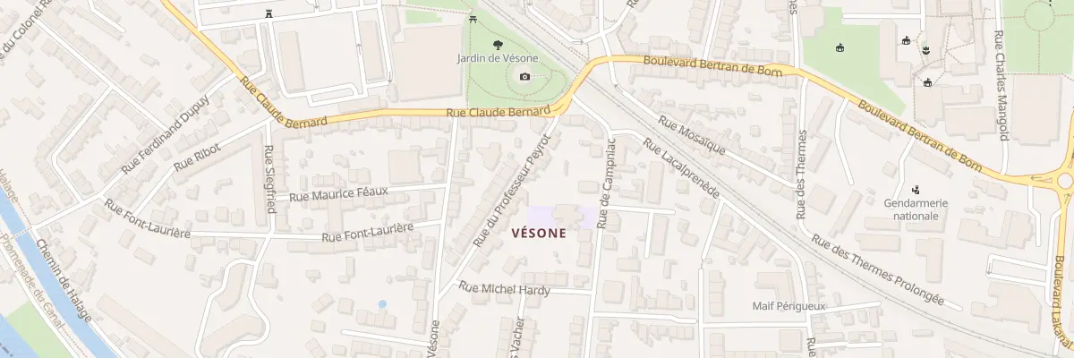 Plan du 13 Rue du Professeur Peyrot à Périgueux