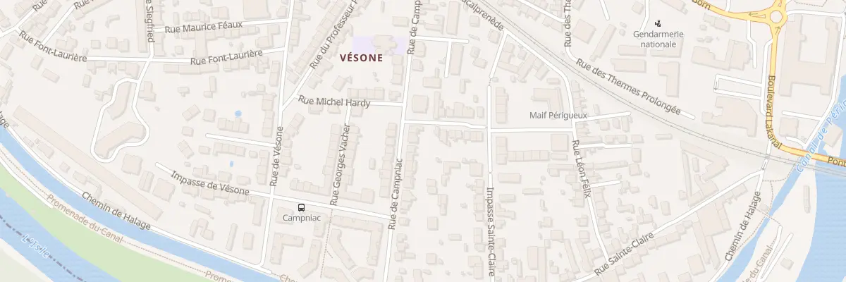 Plan du 33 Rue de Campniac à Périgueux