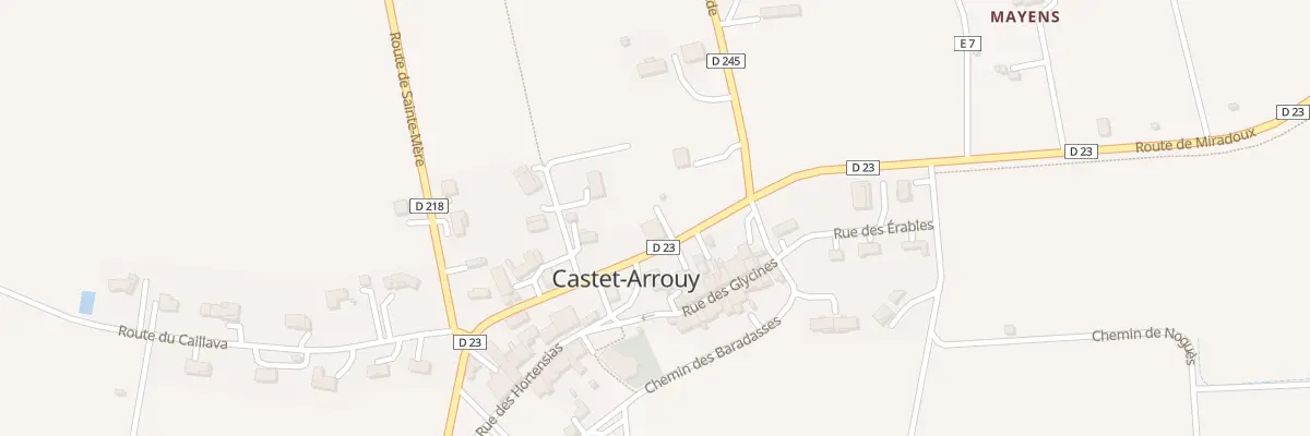Plan du 5 Rte de Miradoux à Castet-Arrouy