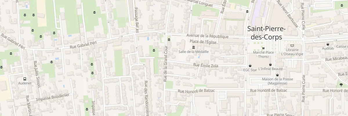 Plan du 1B Rue Émile Zola à Saint-Pierre-des-Corps