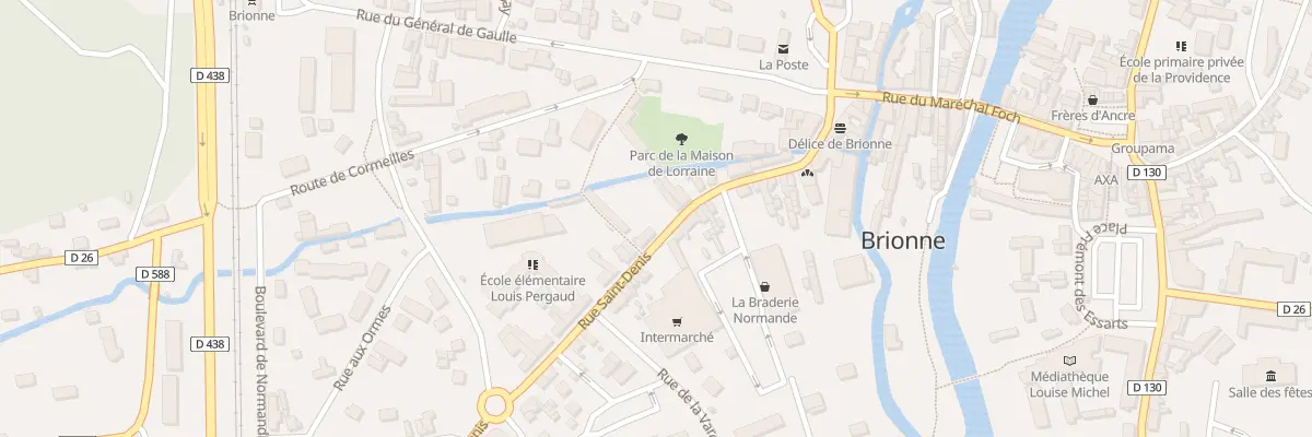 Plan du 12 Rue Saint Denis à Brionne