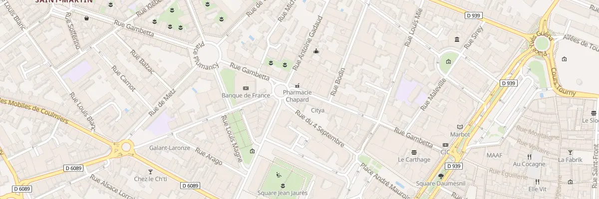 Plan du 33 Rue Gambetta à Périgueux