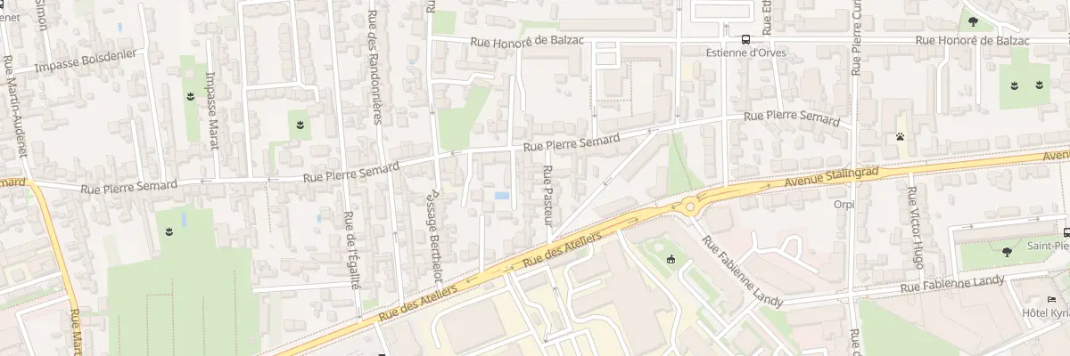 Plan du 3 Rue Pasteur à Saint-Pierre-des-Corps