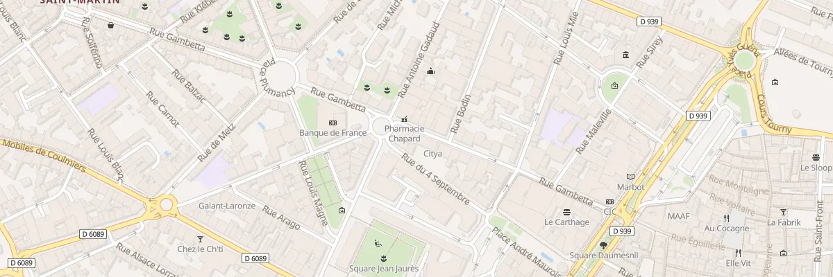 Plan du 31 Rue Gambetta à Périgueux