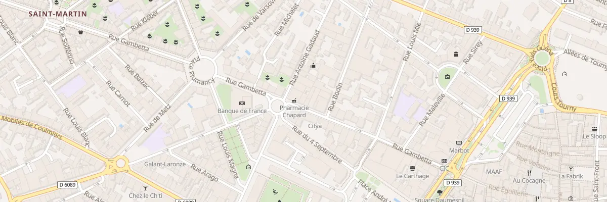 Plan du 34 Rue Gambetta à Périgueux