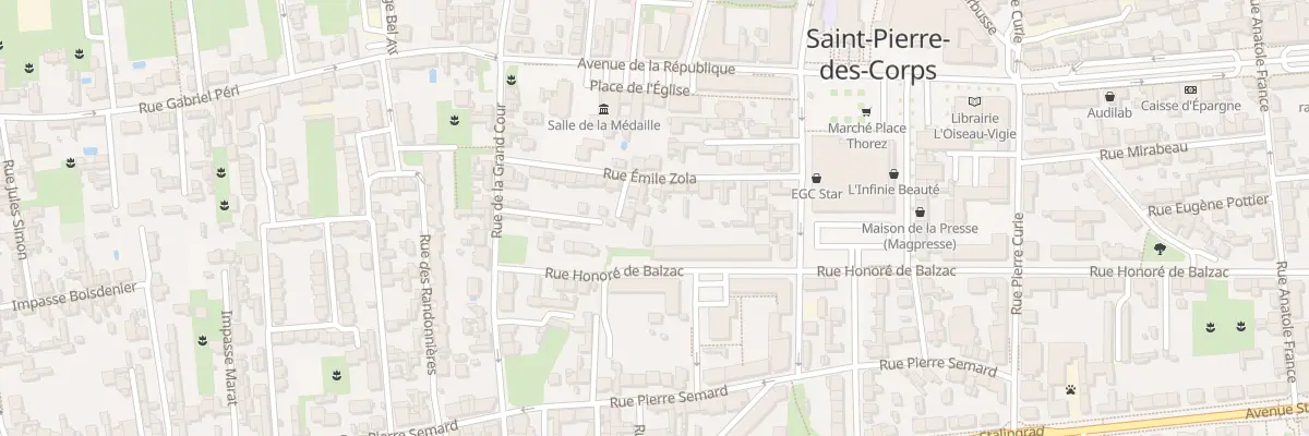 Plan du 26 Rue Émile Zola à Saint-Pierre-des-Corps