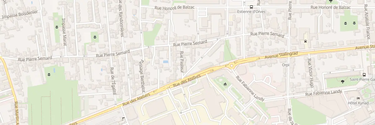 Plan du 6 Rue Pasteur à Saint-Pierre-des-Corps
