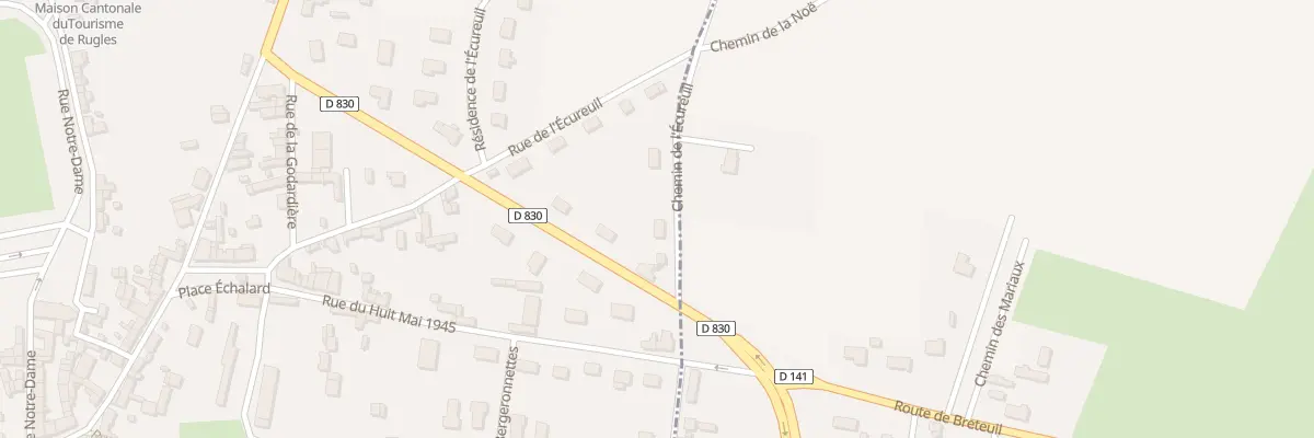 Plan du 349 La Rue de l’Ecureuil à Rugles