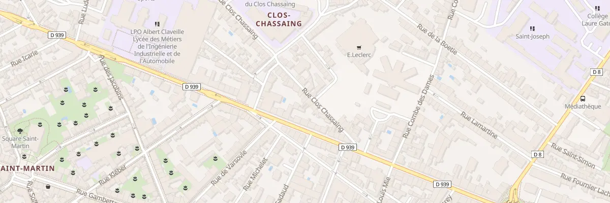 Plan du 23 Rue Clos Chassaing à Périgueux