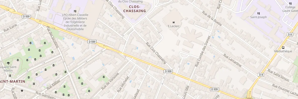 Plan du 21 Rue Clos Chassaing à Périgueux