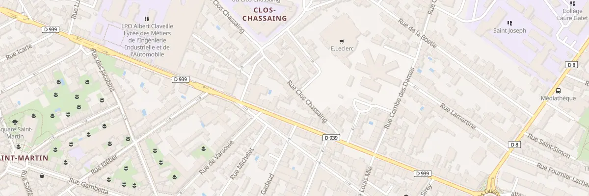 Plan du 19 Rue Clos Chassaing à Périgueux