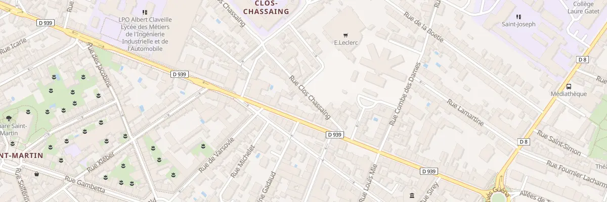 Plan du 15 Rue Clos Chassaing à Périgueux