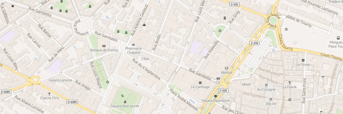Plan du 18B Rue Gambetta à Périgueux