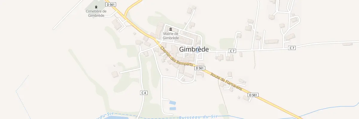 Plan du Village à Gimbrède