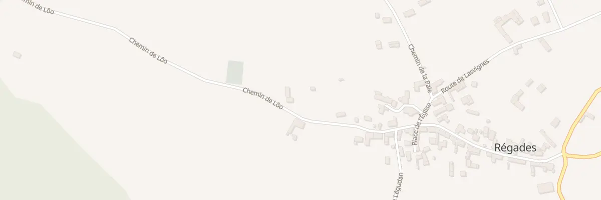 Plan du 21A Parsoue à Régades