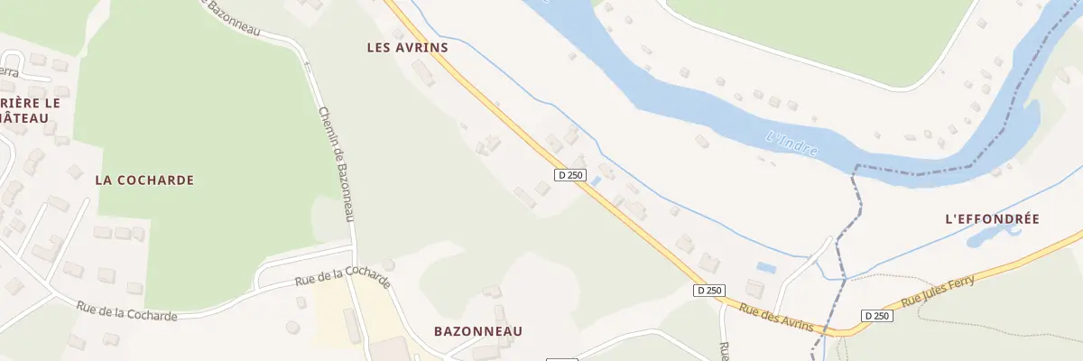 Plan du 22 Rue des Avrins à Montbazon