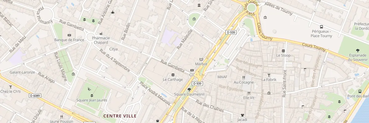 Plan du 6 Rue Gambetta à Périgueux