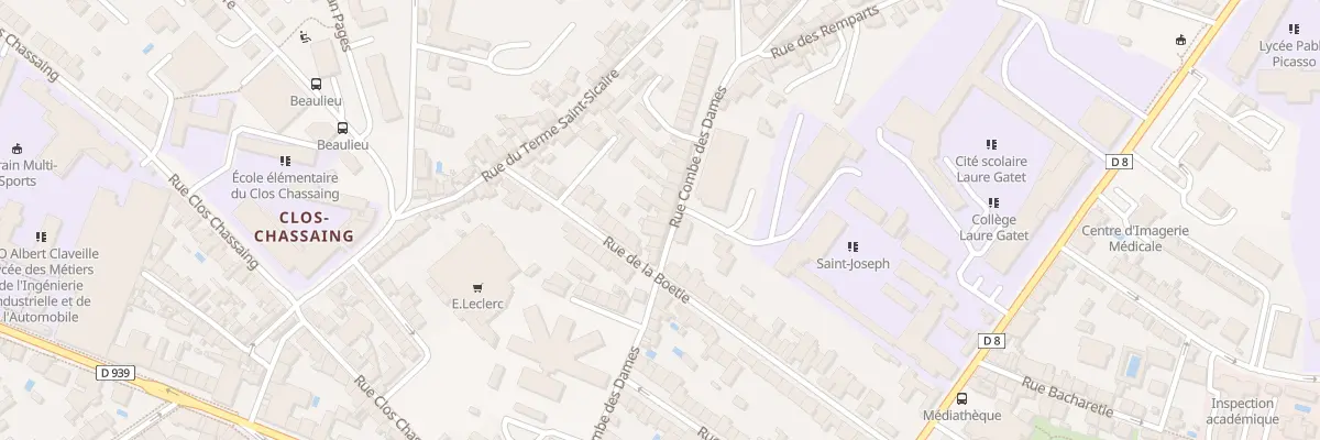 Plan du 25 Rue Combe des Dames à Périgueux