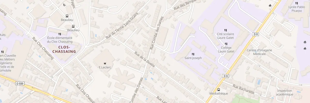 Plan du 50 Rue Combe des Dames à Périgueux