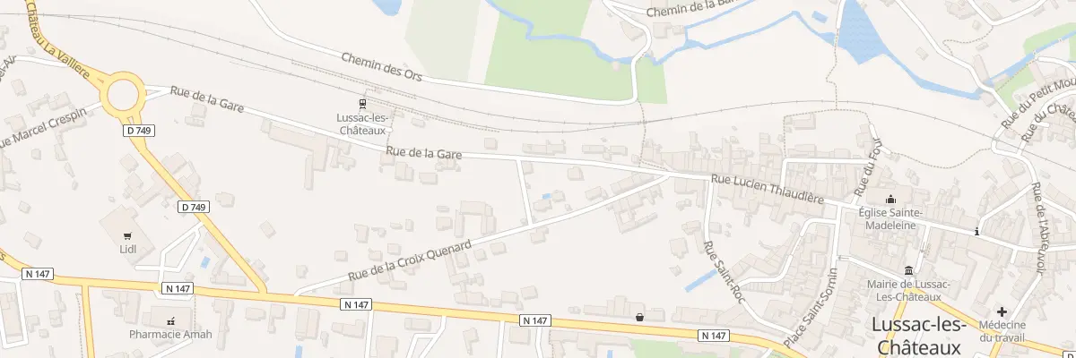 Plan du 3 Rue de la Gare à Lussac-les-Châteaux