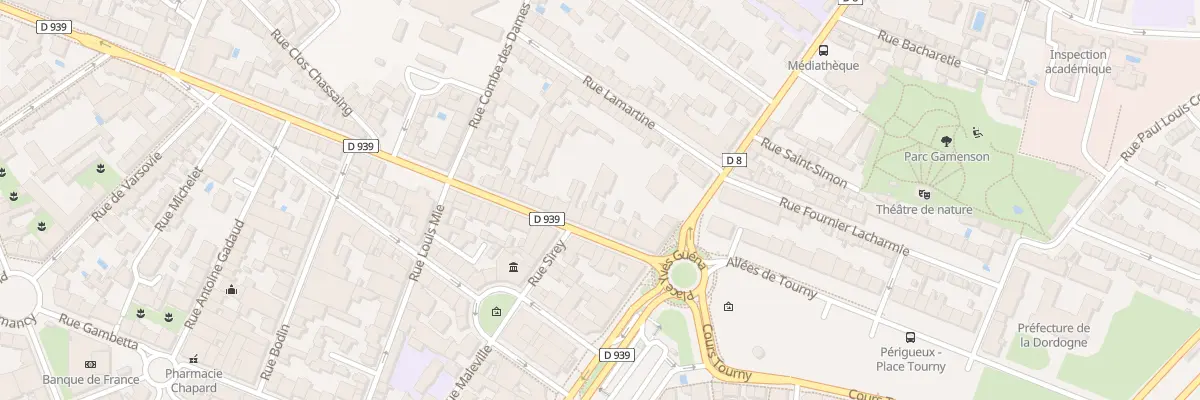 Plan du 8 Rue Victor Hugo à Périgueux