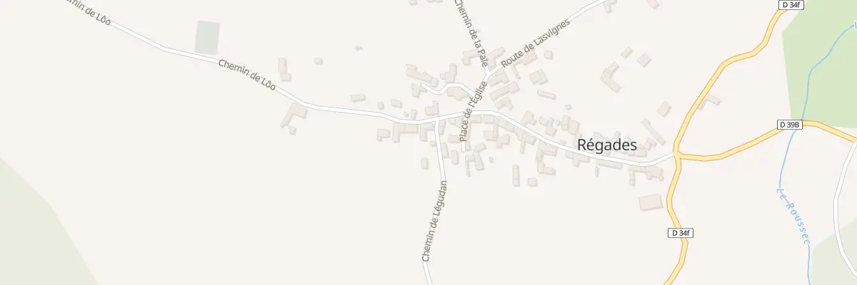 Plan du 30 Le Village à Régades