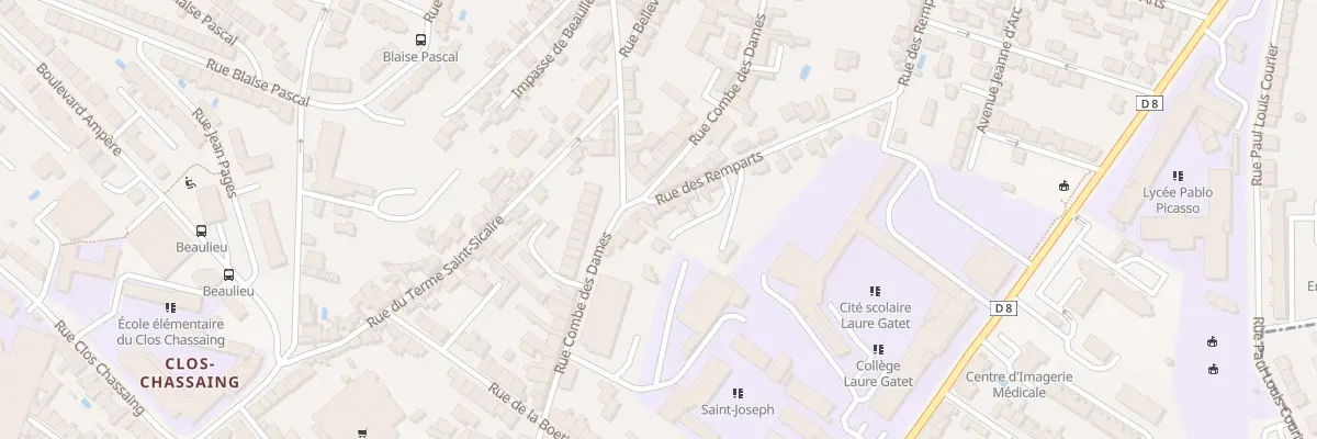 Plan du 2B Rue des Remparts à Périgueux