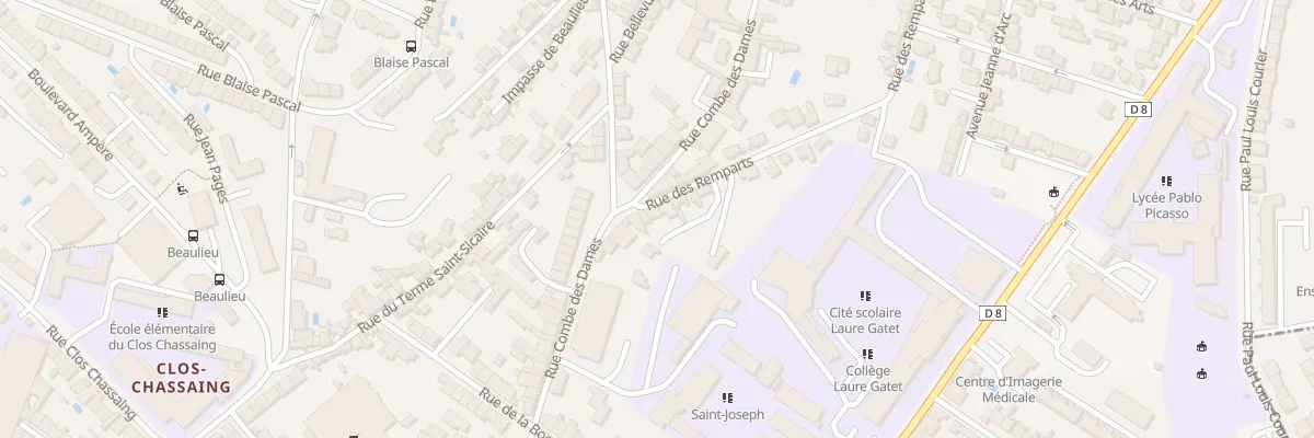 Plan du 4 Rue des Remparts à Périgueux