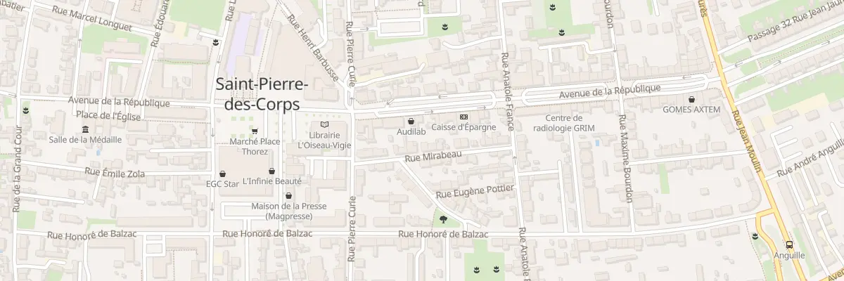 Plan du 12 Rue Mirabeau à Saint-Pierre-des-Corps