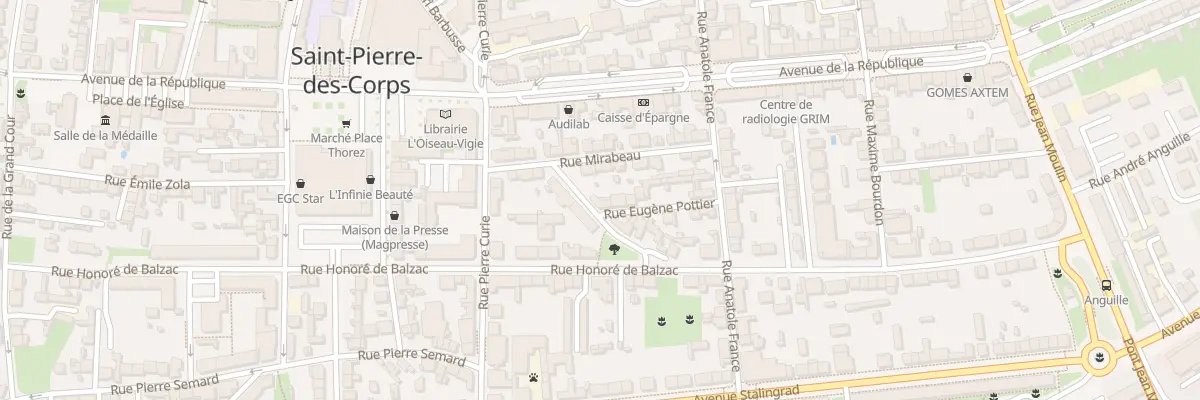 Plan du 4 Rue Eugène Pottier à Saint-Pierre-des-Corps