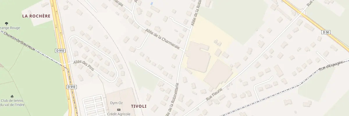 Plan du 21 All de la Robinetterie à Veigné
