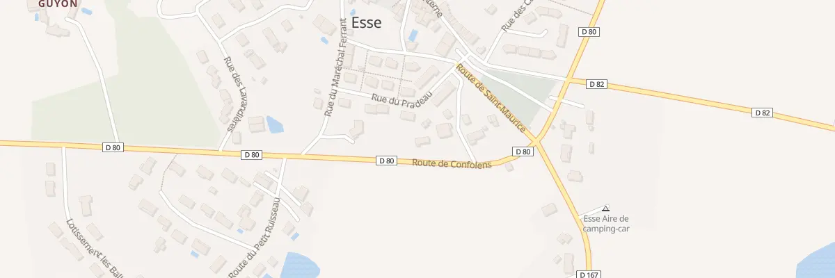 Plan du 8 Rte de Confolens à Esse