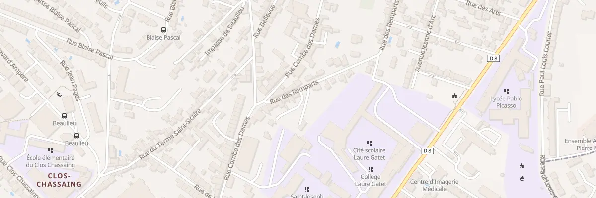 Plan du 12 Rue des Remparts à Périgueux