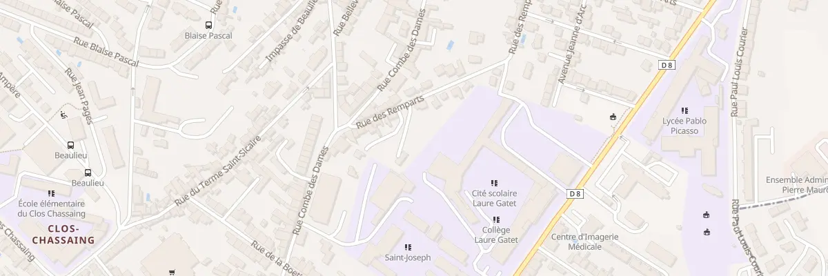 Plan du 14 Rue des Remparts à Périgueux