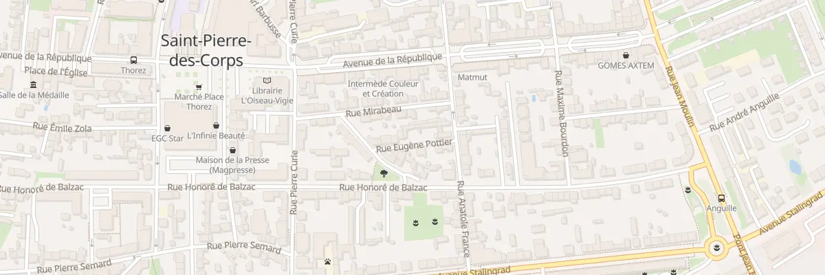 Plan du 14B Rue Eugène Pottier à Saint-Pierre-des-Corps